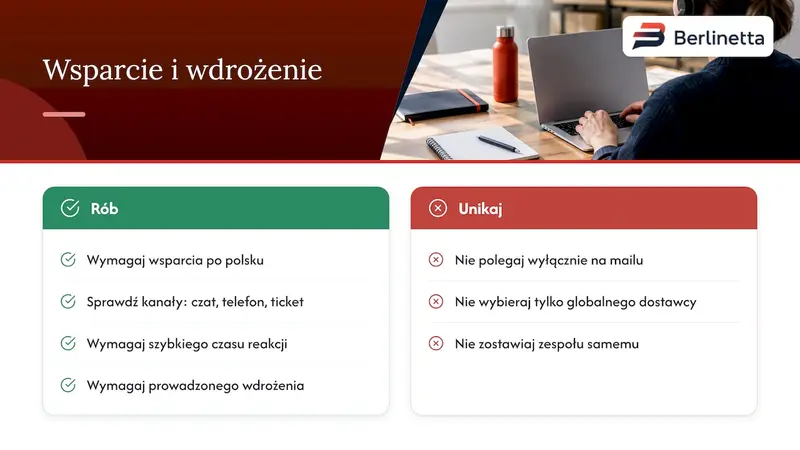 Wsparcie techniczne i lokalni usługodawcy przy wdrożeniu WMS — overview diagram
