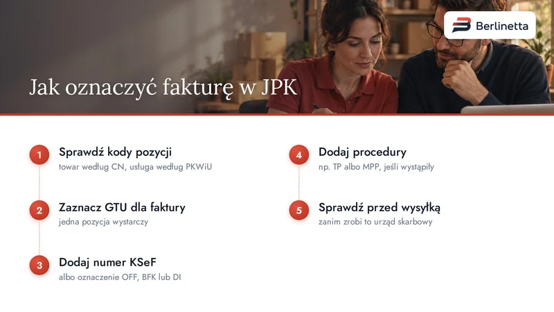 Pięć kroków oznaczania faktury sprzedaży w pliku JPK_V7 od lutego 2026