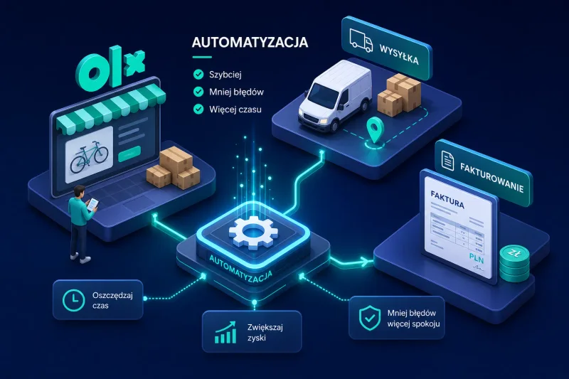 Ilustracja do artykułu: Sposoby na automatyzację wysyłek i fakturowania sprzedając na olx.pl
